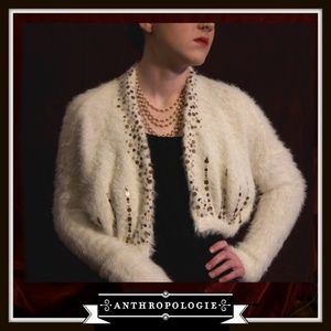 Anthroplogie Knitted & Knotted Cropped Cardigan